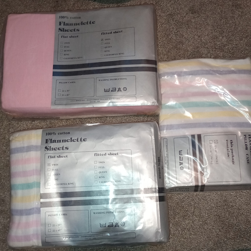 Vintage Y2K Pink Bedding Sheets Set Soft and Elegant NWT